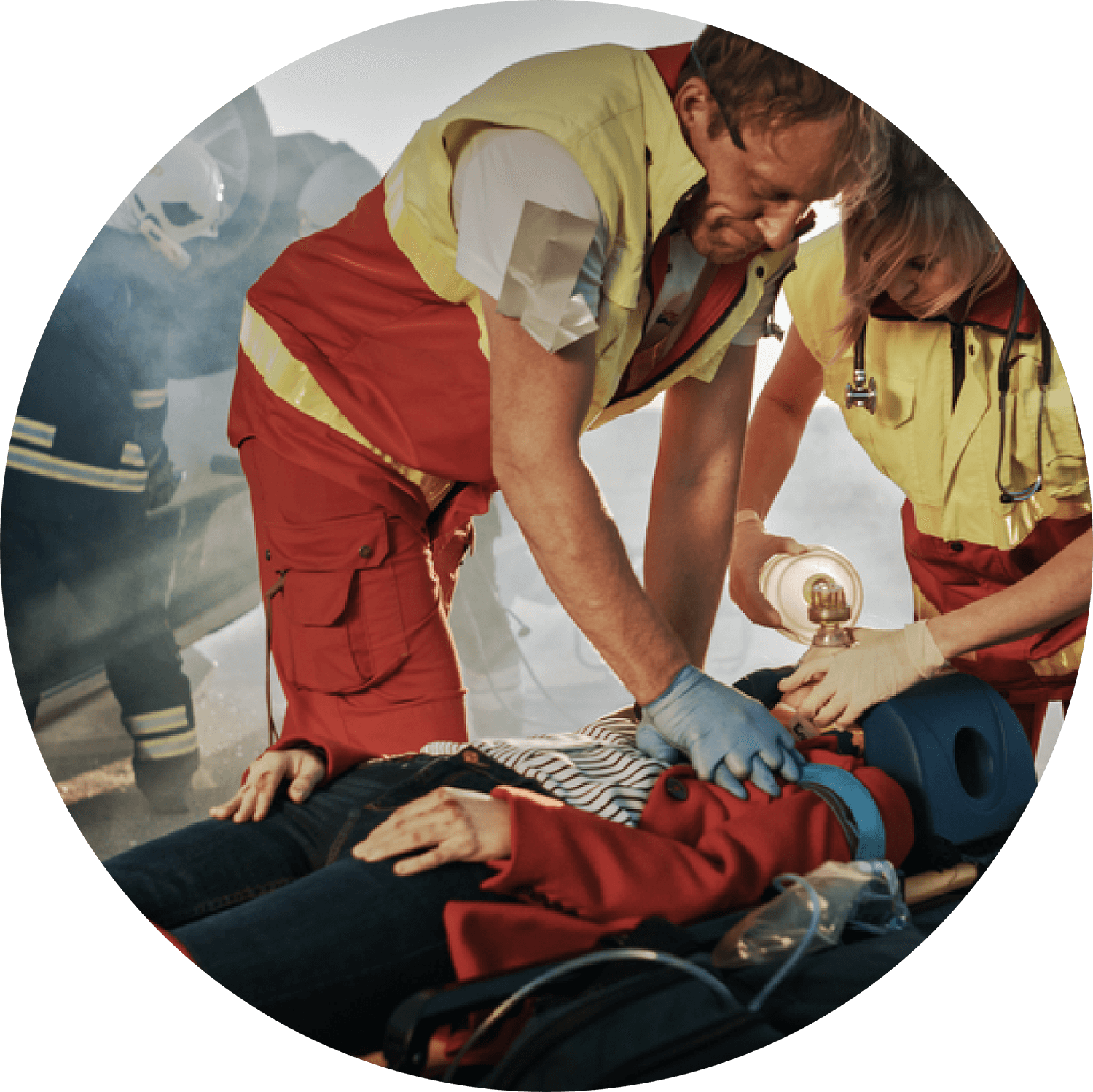 EMS trying to save somone