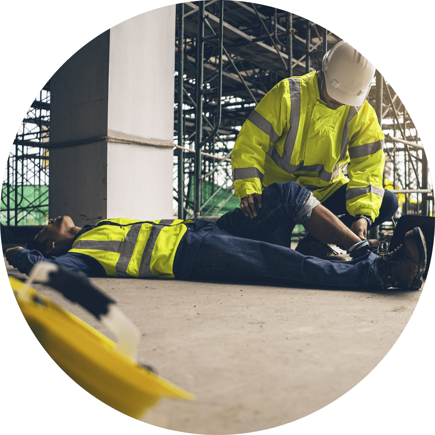 injured construction worker