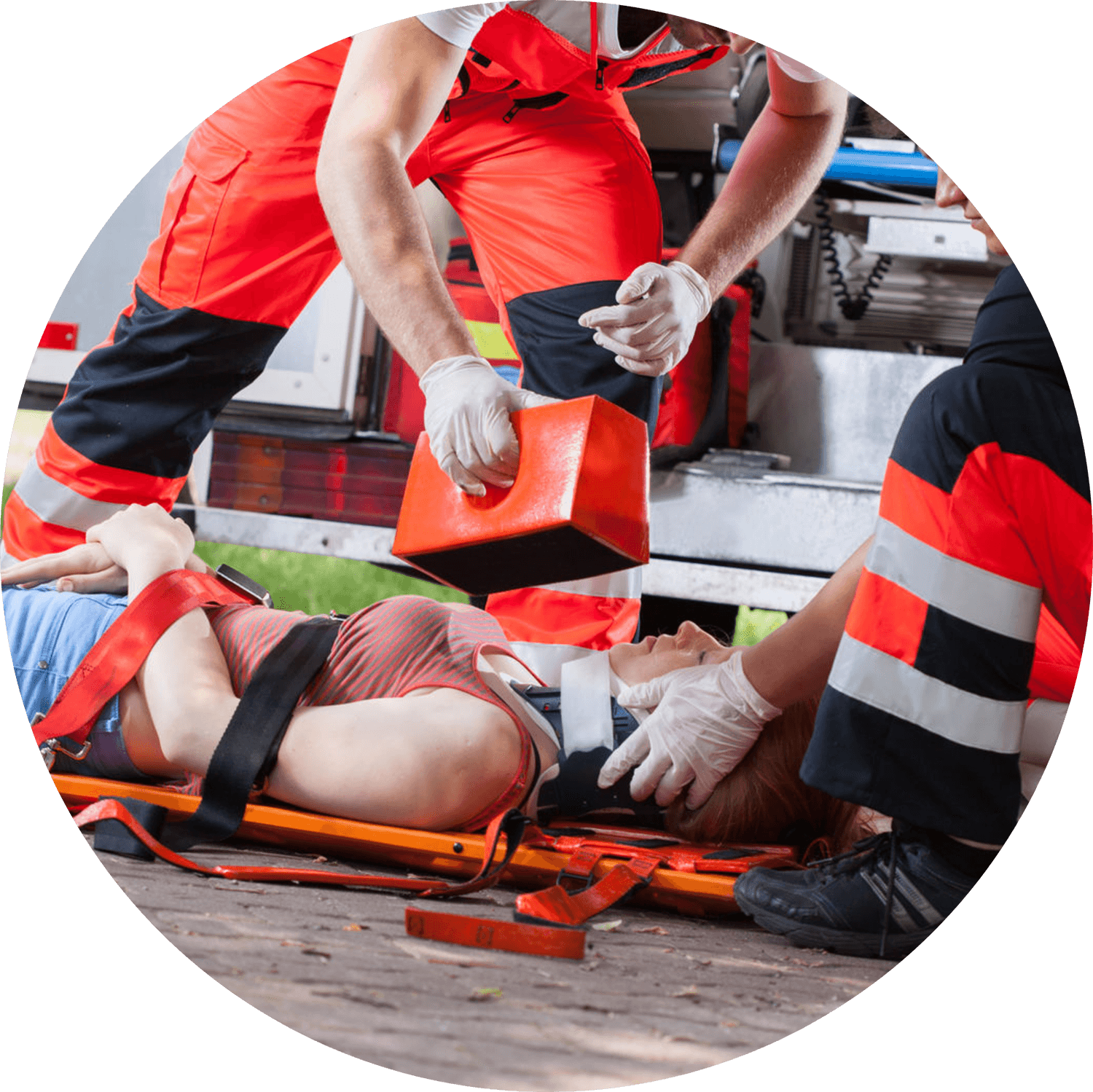 person on stretcher